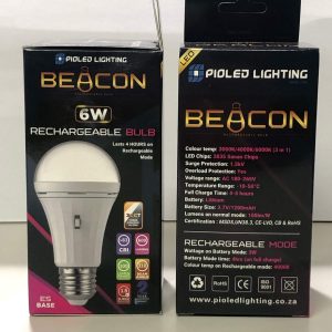 6 Watt ES A60 3 CCT Rechargable Globe