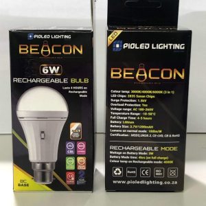 6 Watt BC A60 3CCT Rechargable Globe